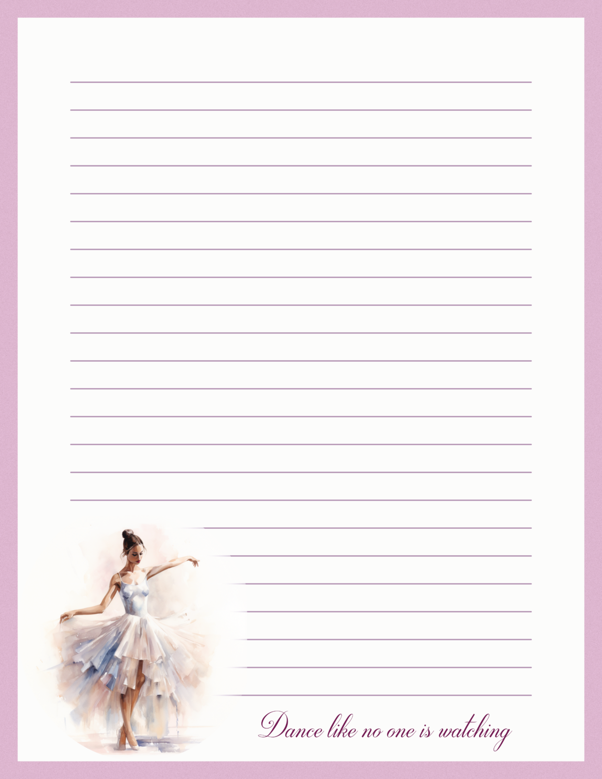 ballerina stationery